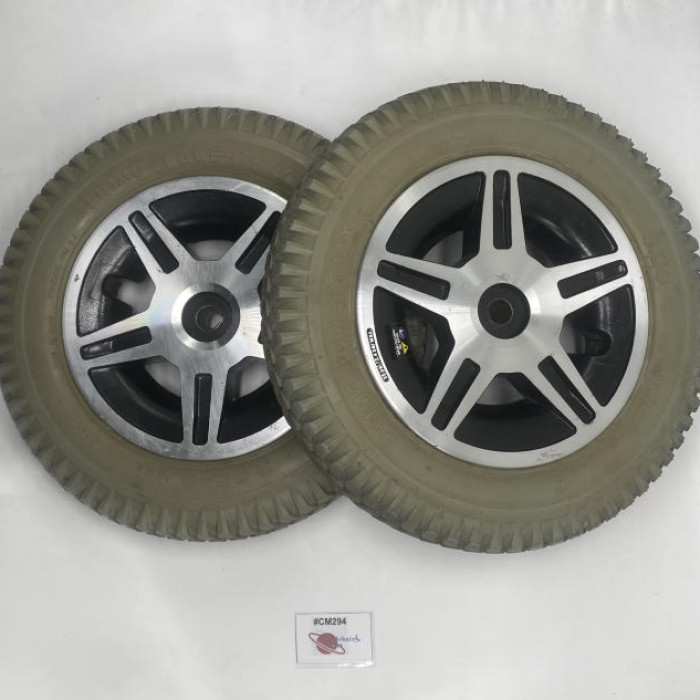 PAIR OF DRIVE WHEELS FOR JAZZY 614 POWECHAIR (3.00-8) WHLASMB1811 | #CM294